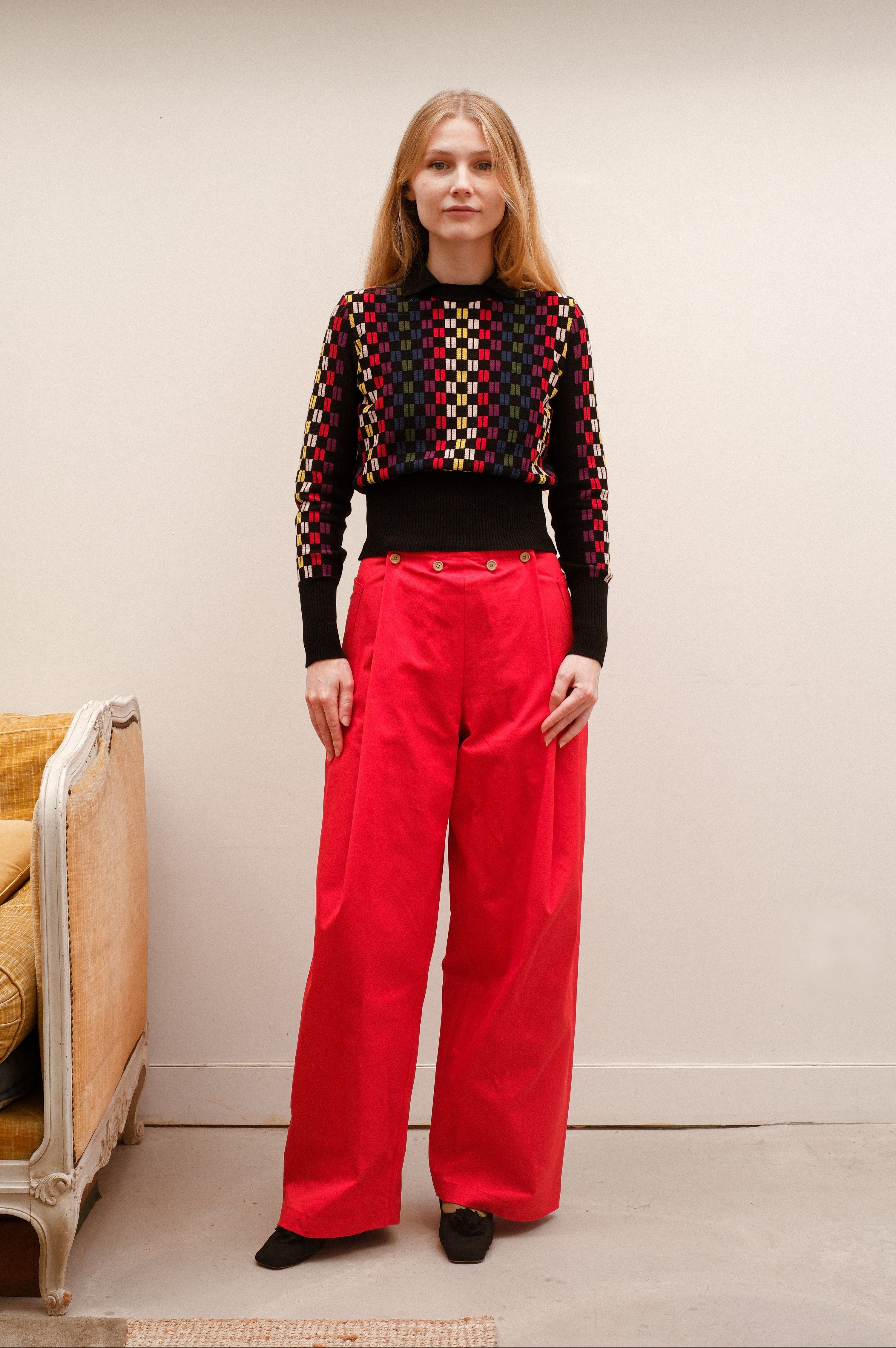 Pantalon Furluquin, rouge