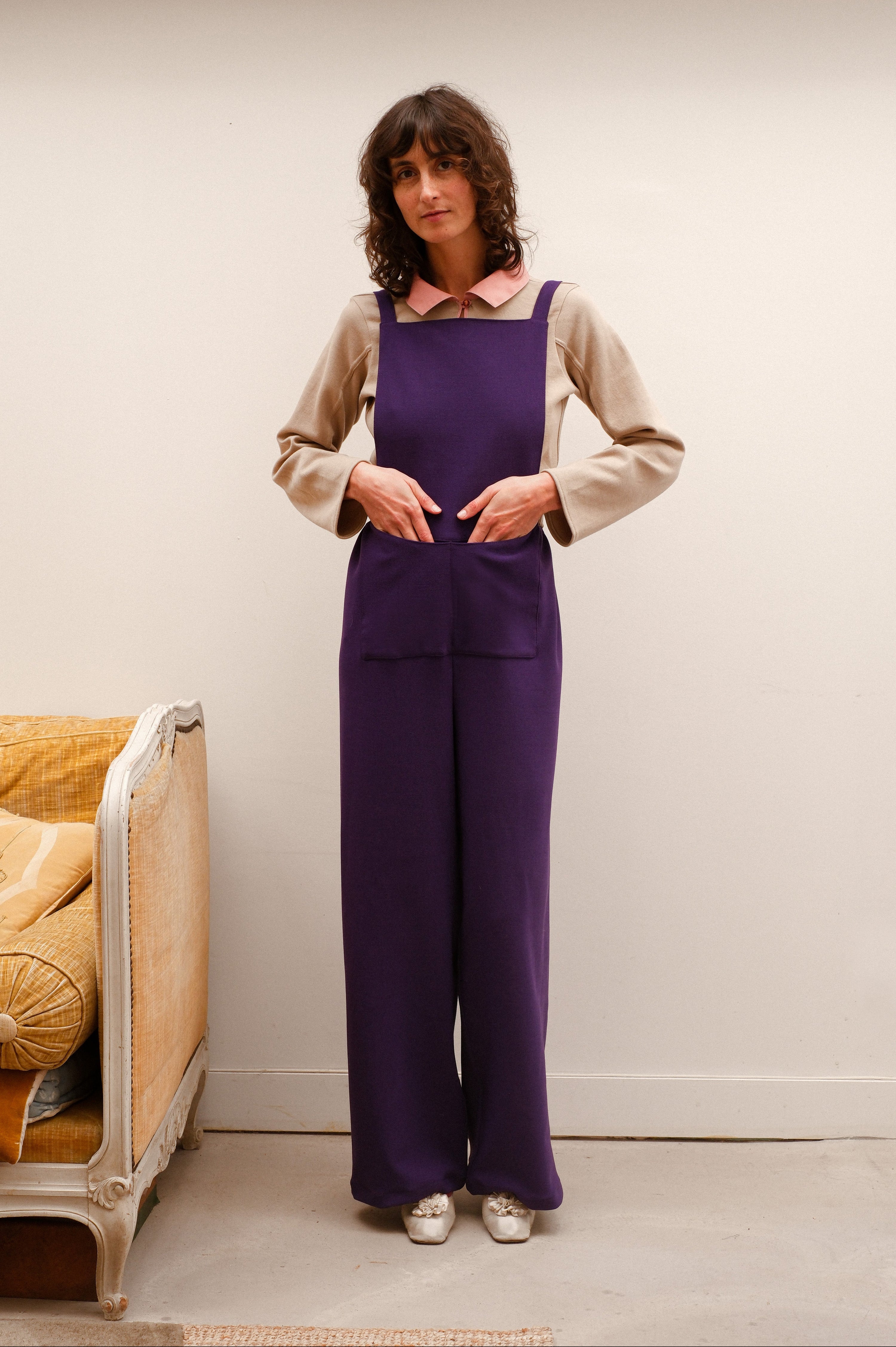 Salopette du Pays, purple