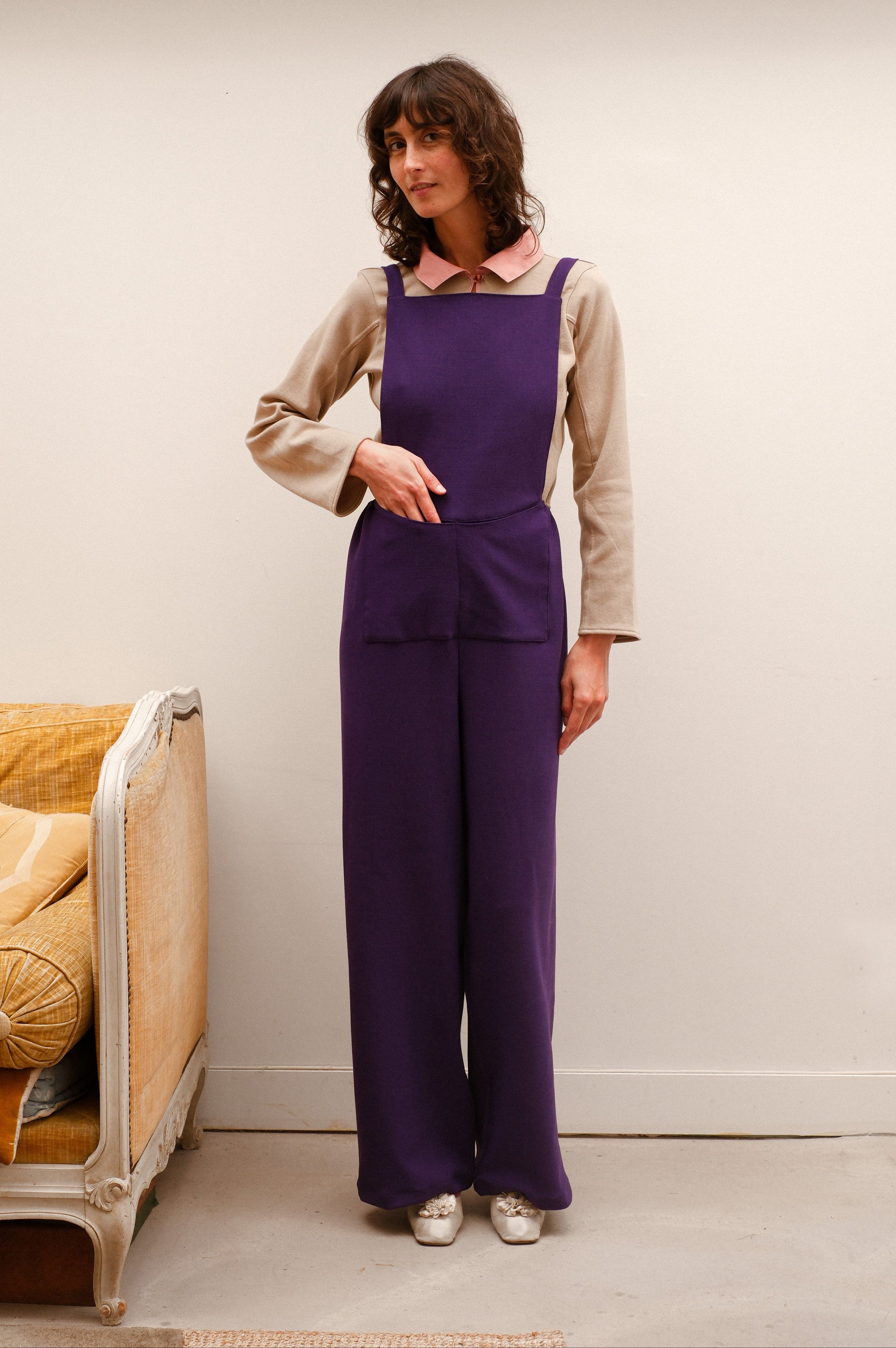 Salopette du Pays, purple