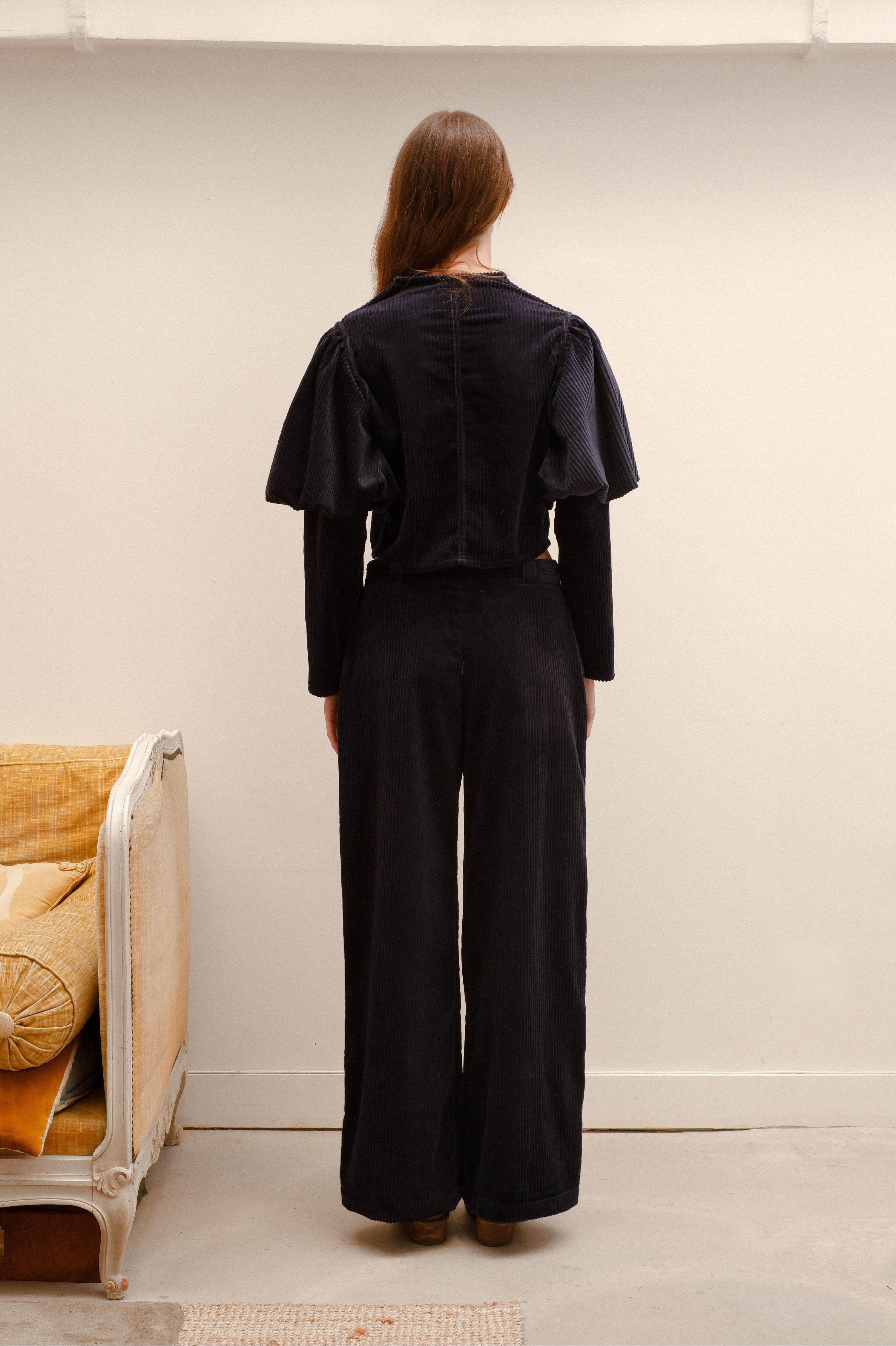 Low Sélénite Pants, blue velvet