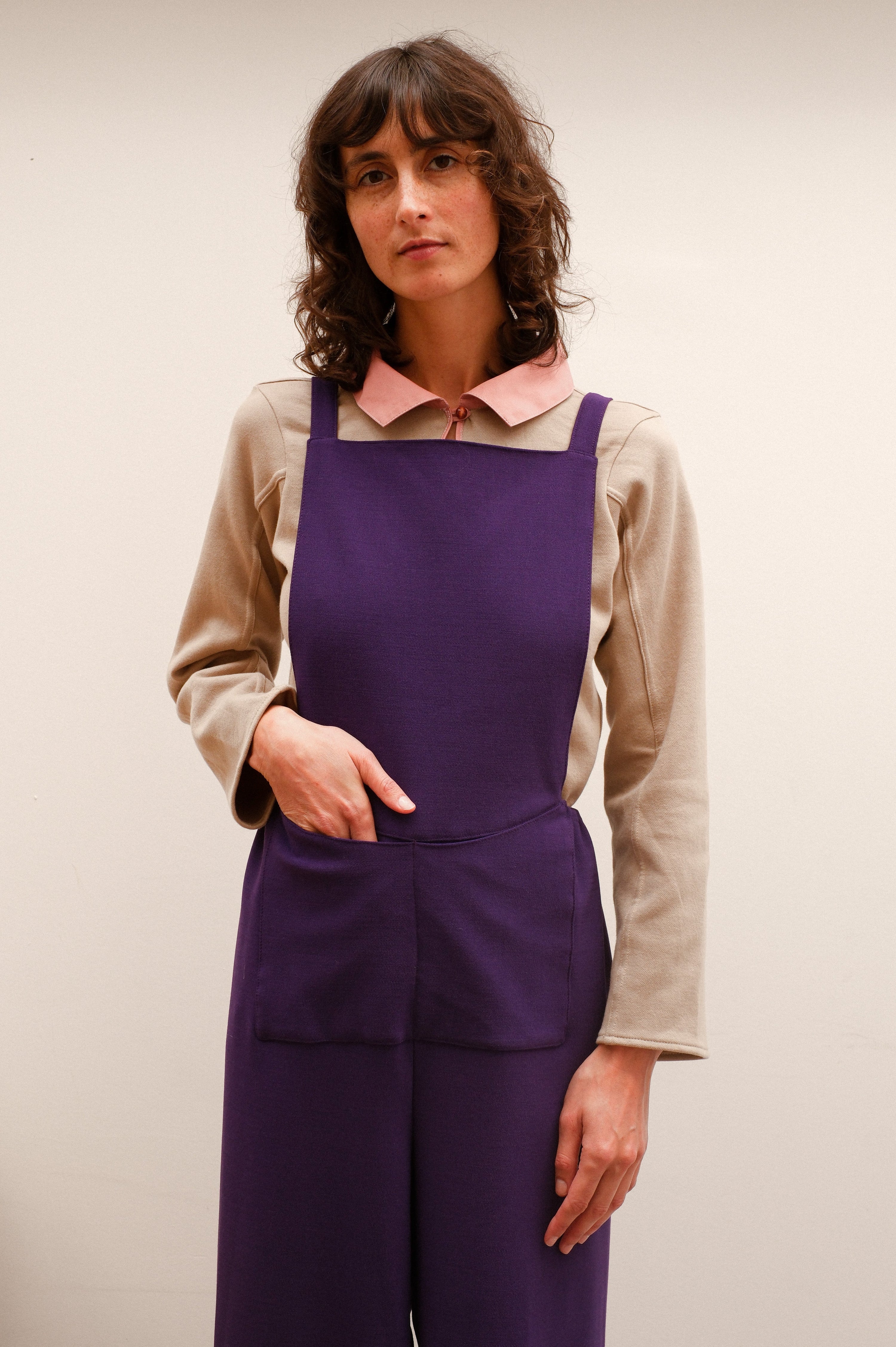 Salopette du Pays, purple