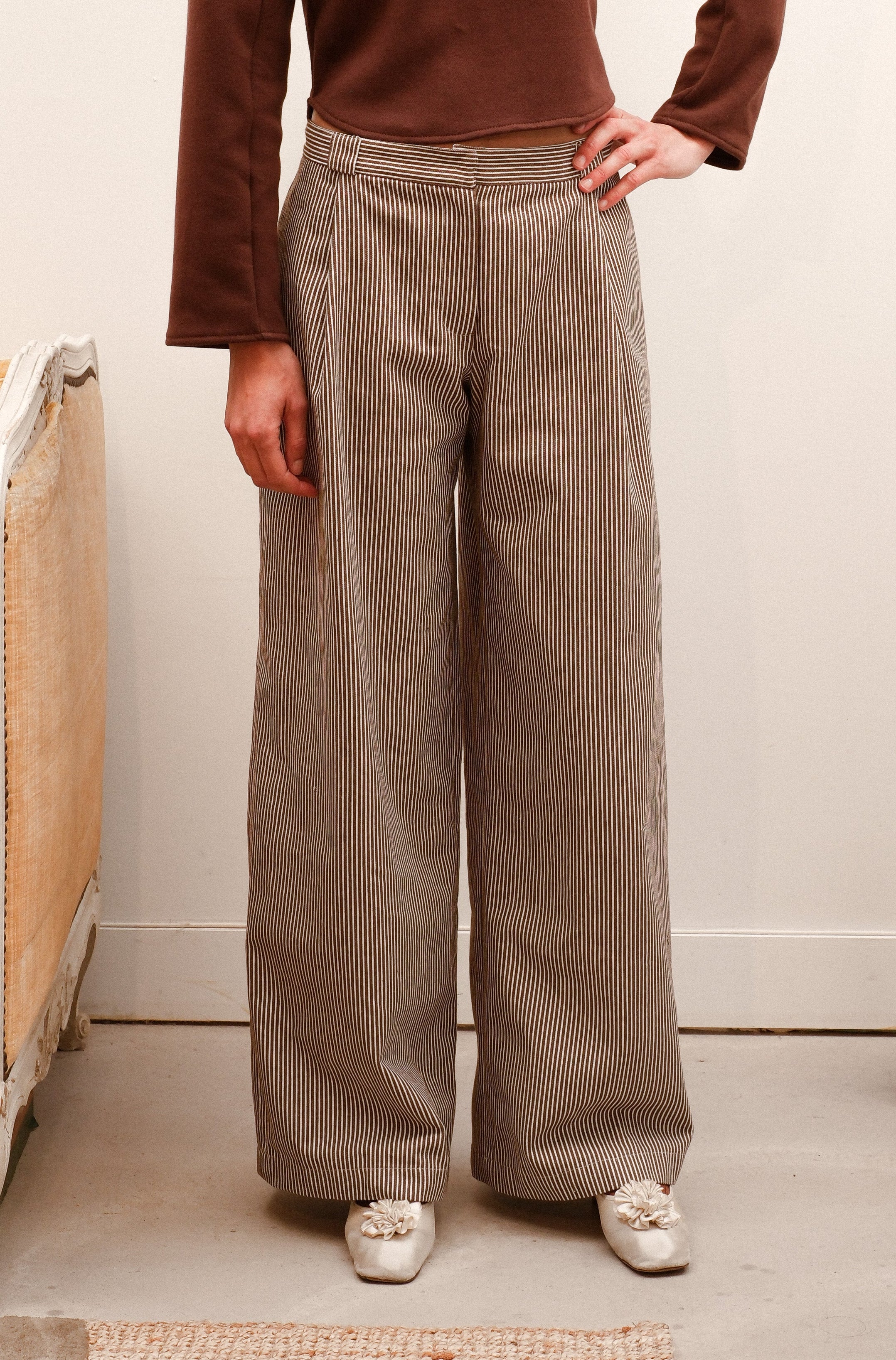 Low Sélénite Pants, brown