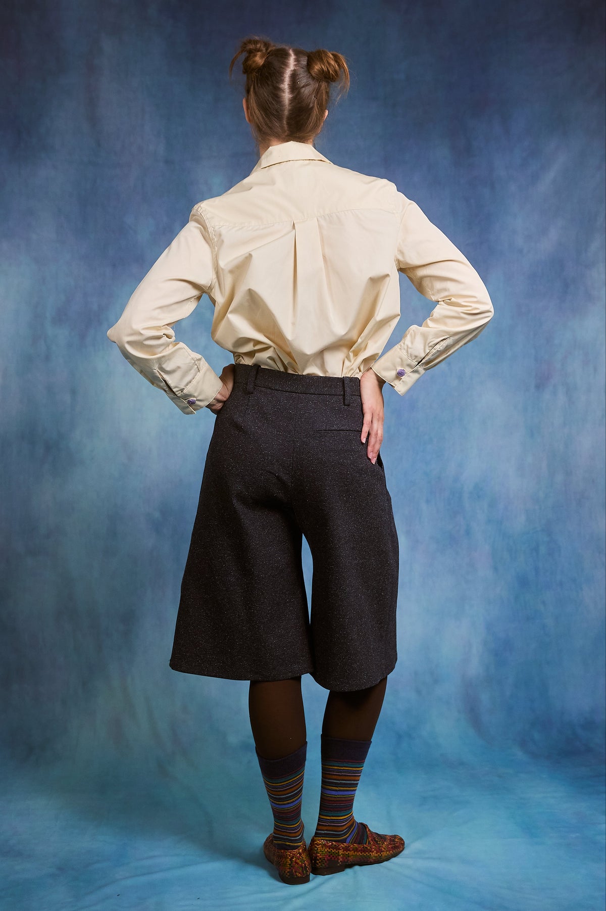 Brenda Bermuda - speckled jeans