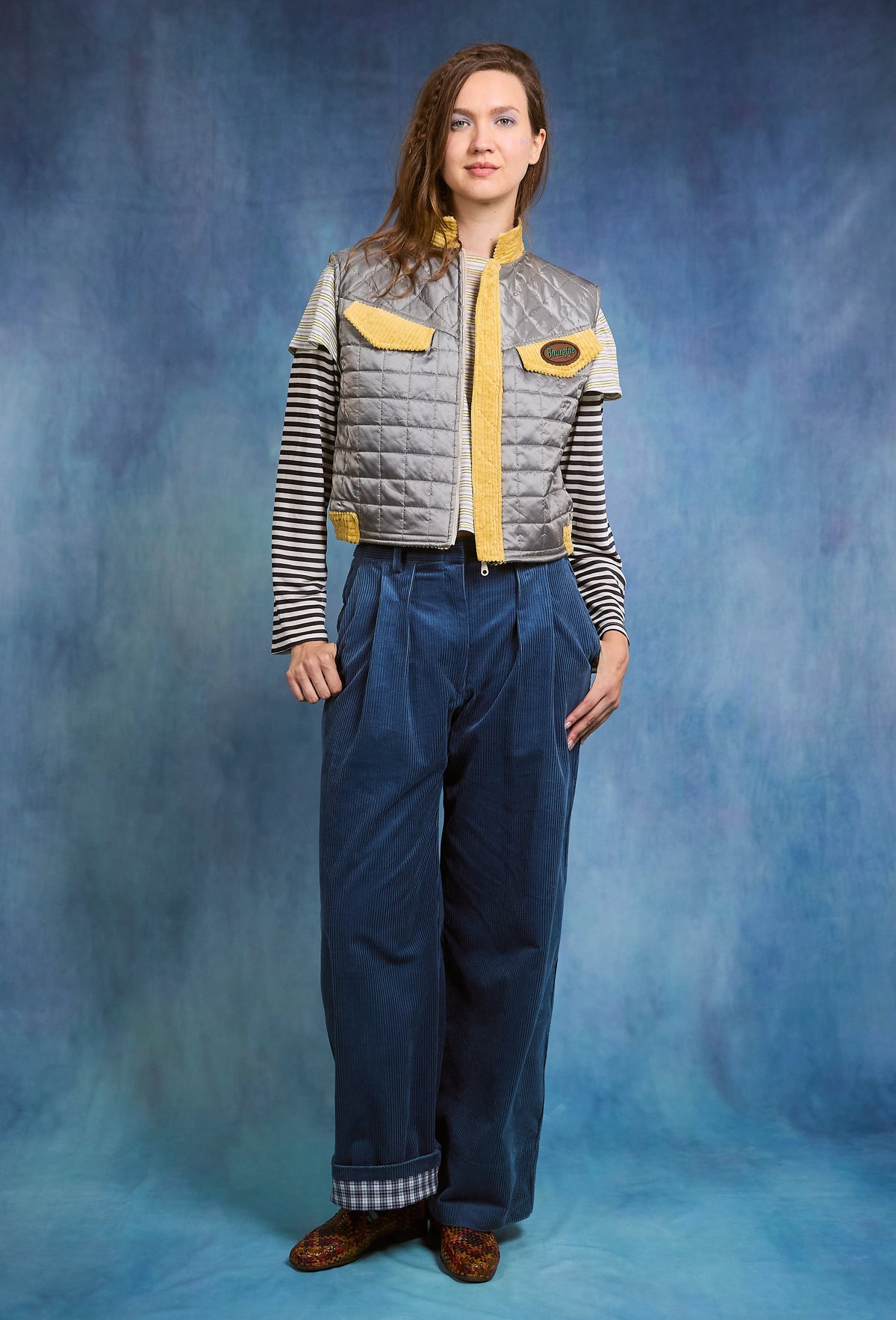 Ross Pants - blue velvet