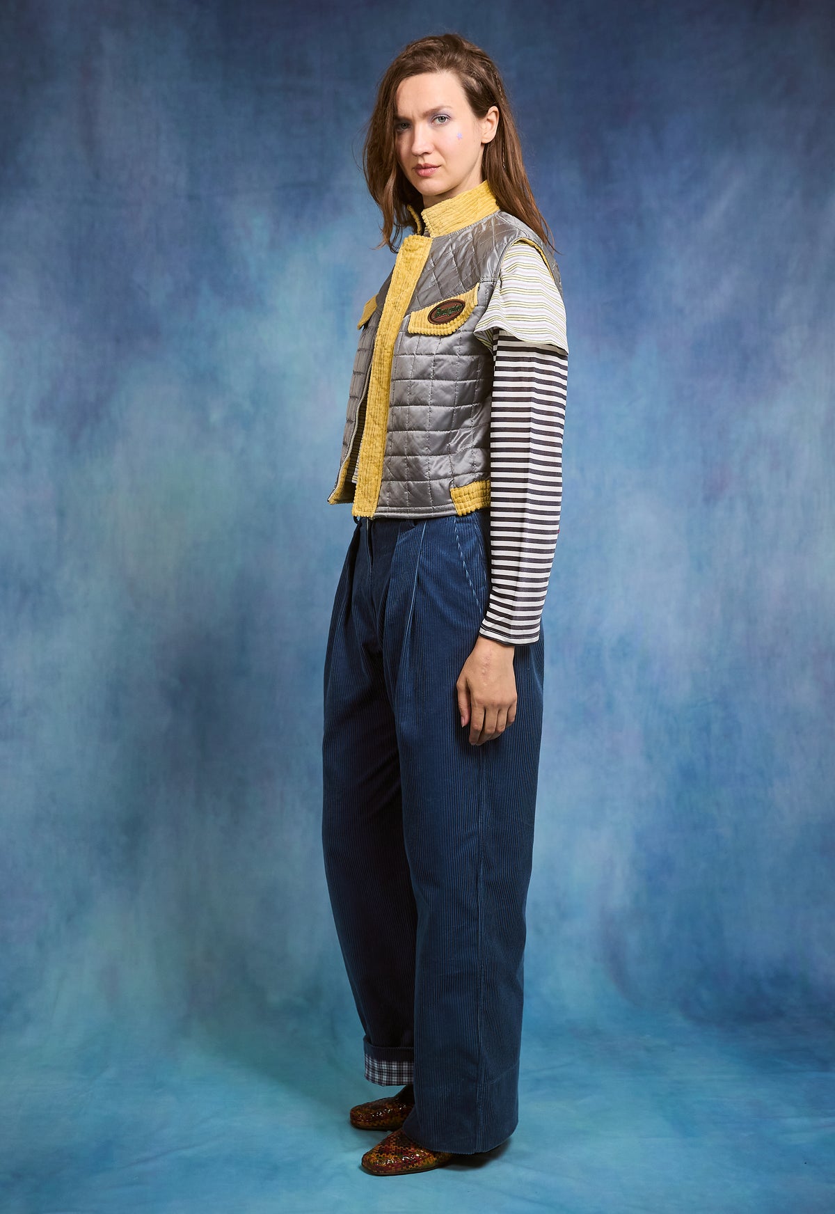 Ross Pants - blue velvet