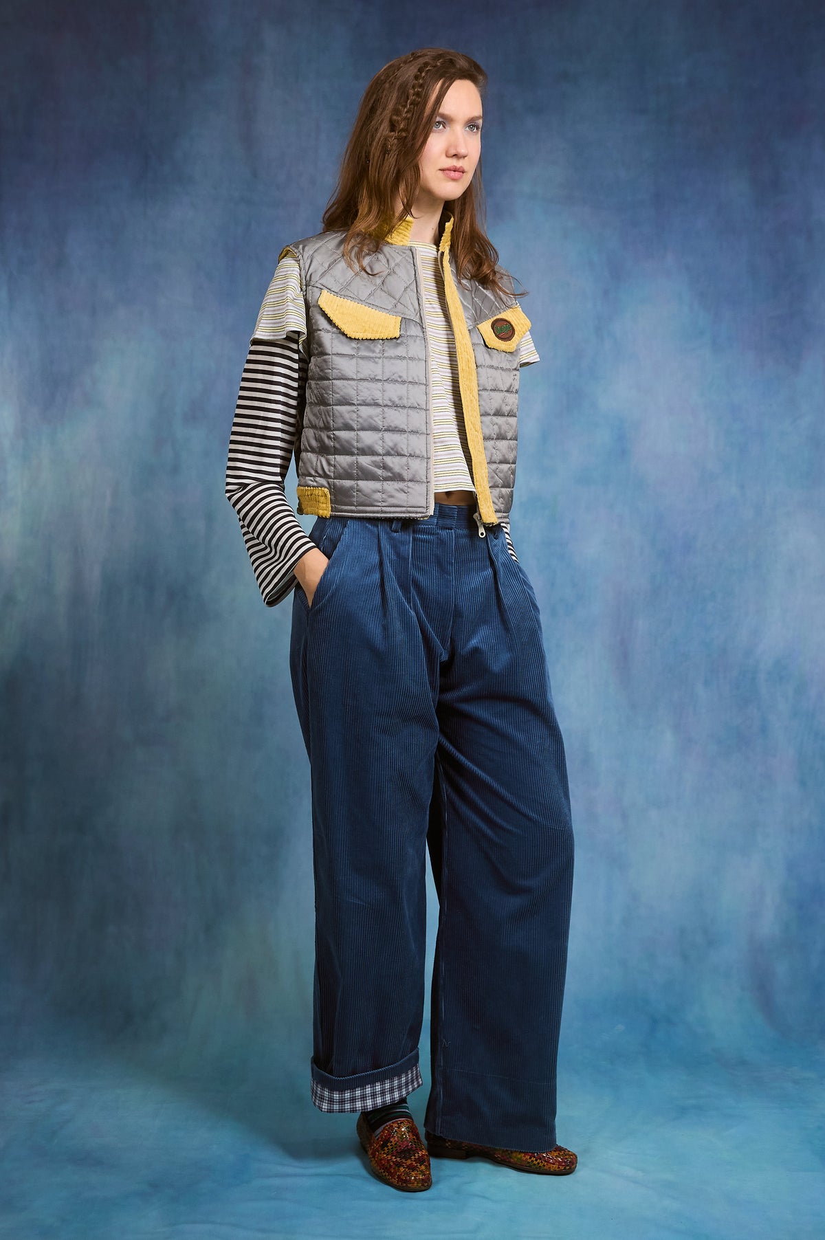 Ross Pants - blue velvet