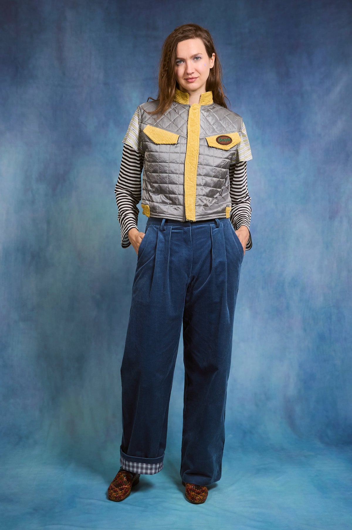 Ross Pants - blue velvet