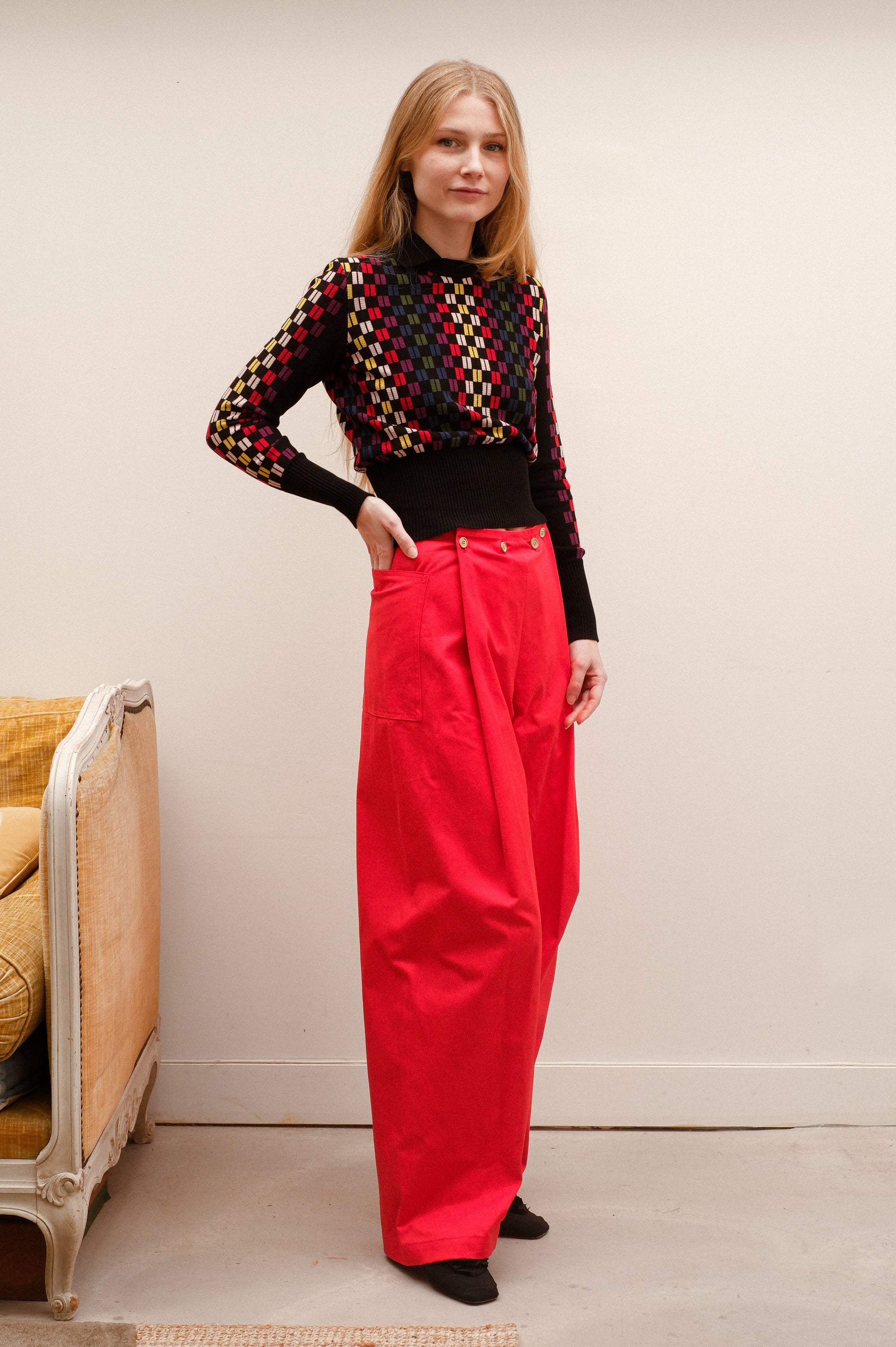 Pantalon Furluquin, rouge