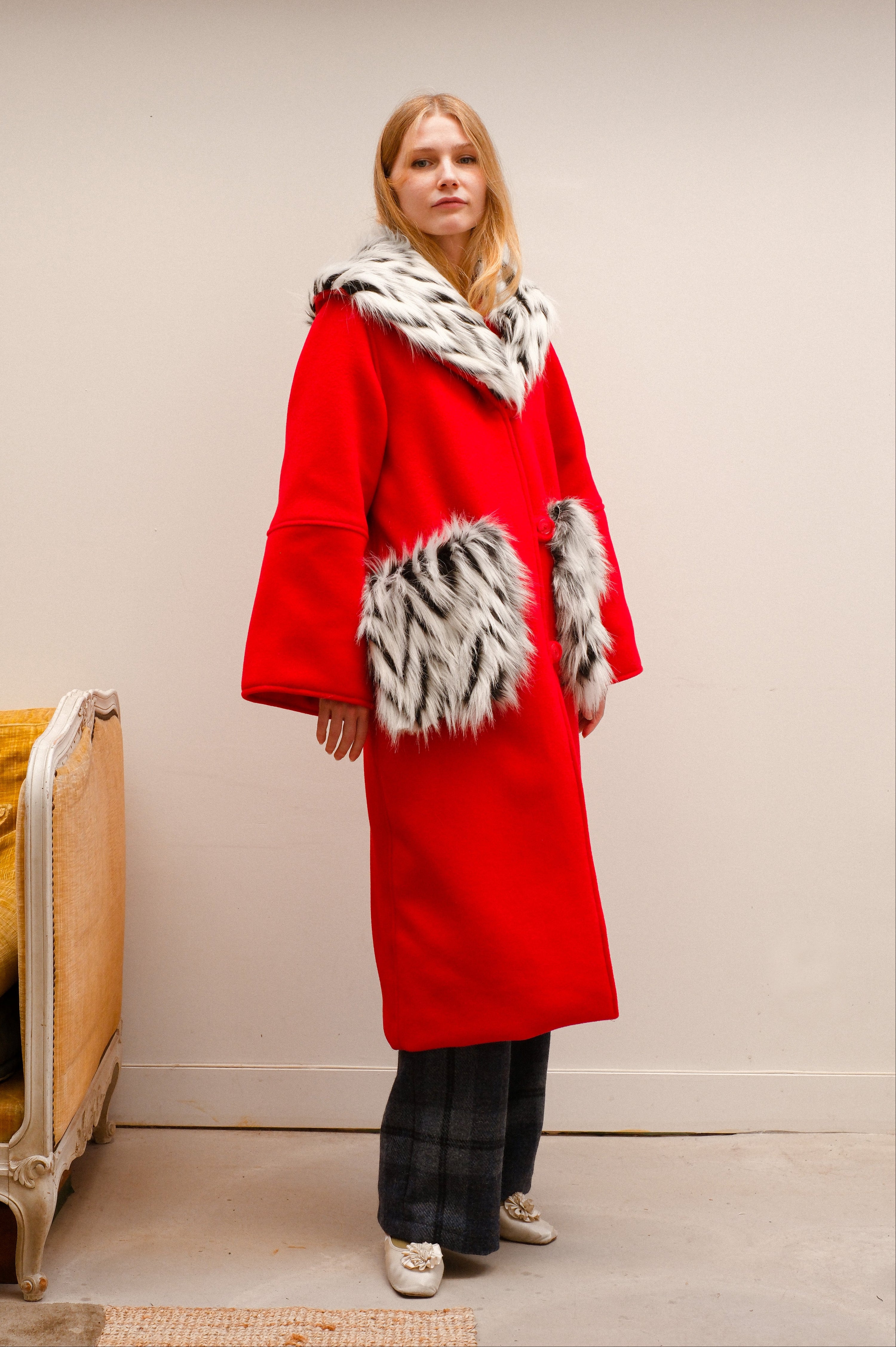 Mystery! Coat, rouge