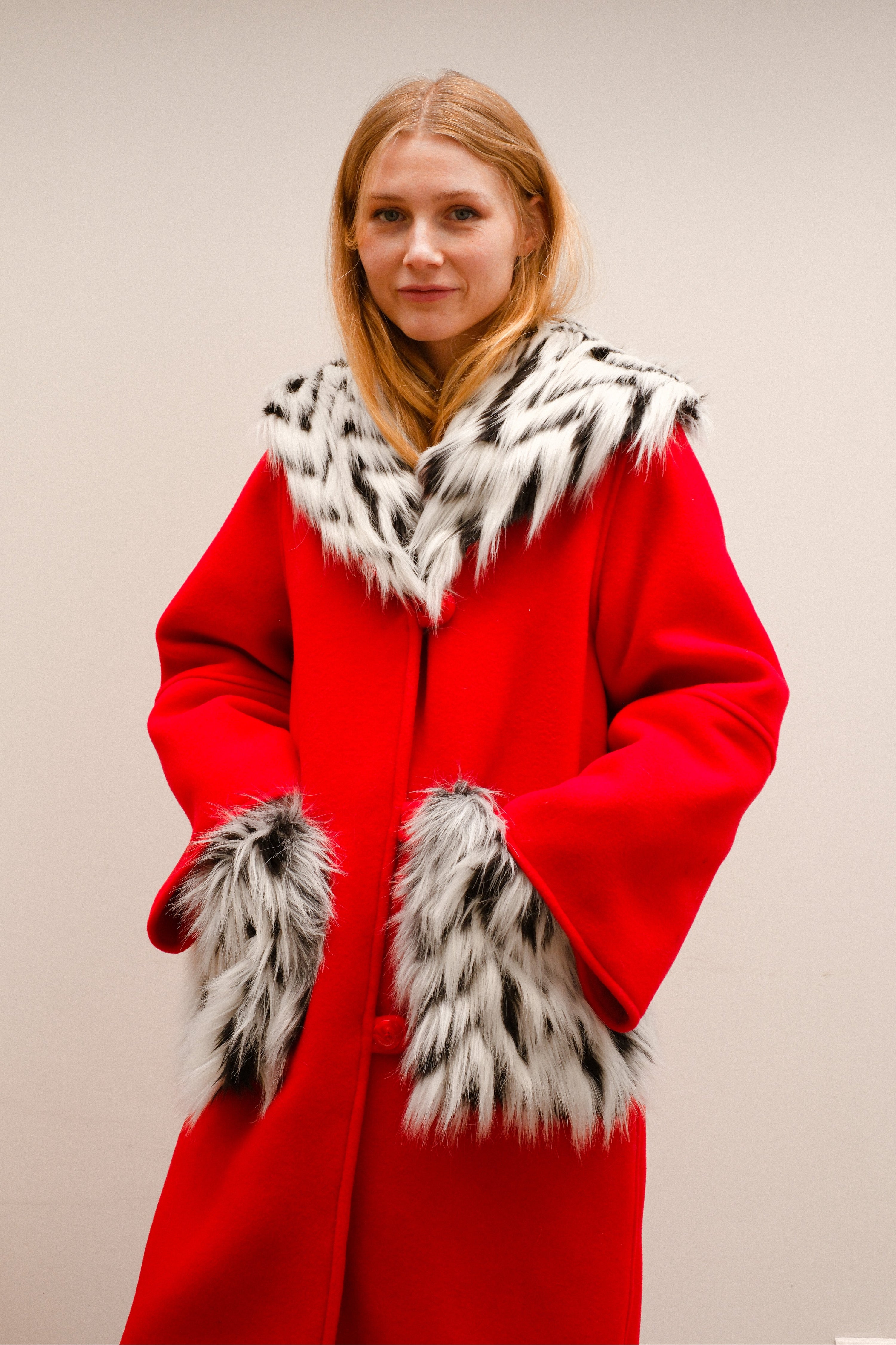 Mystery! Coat, rouge