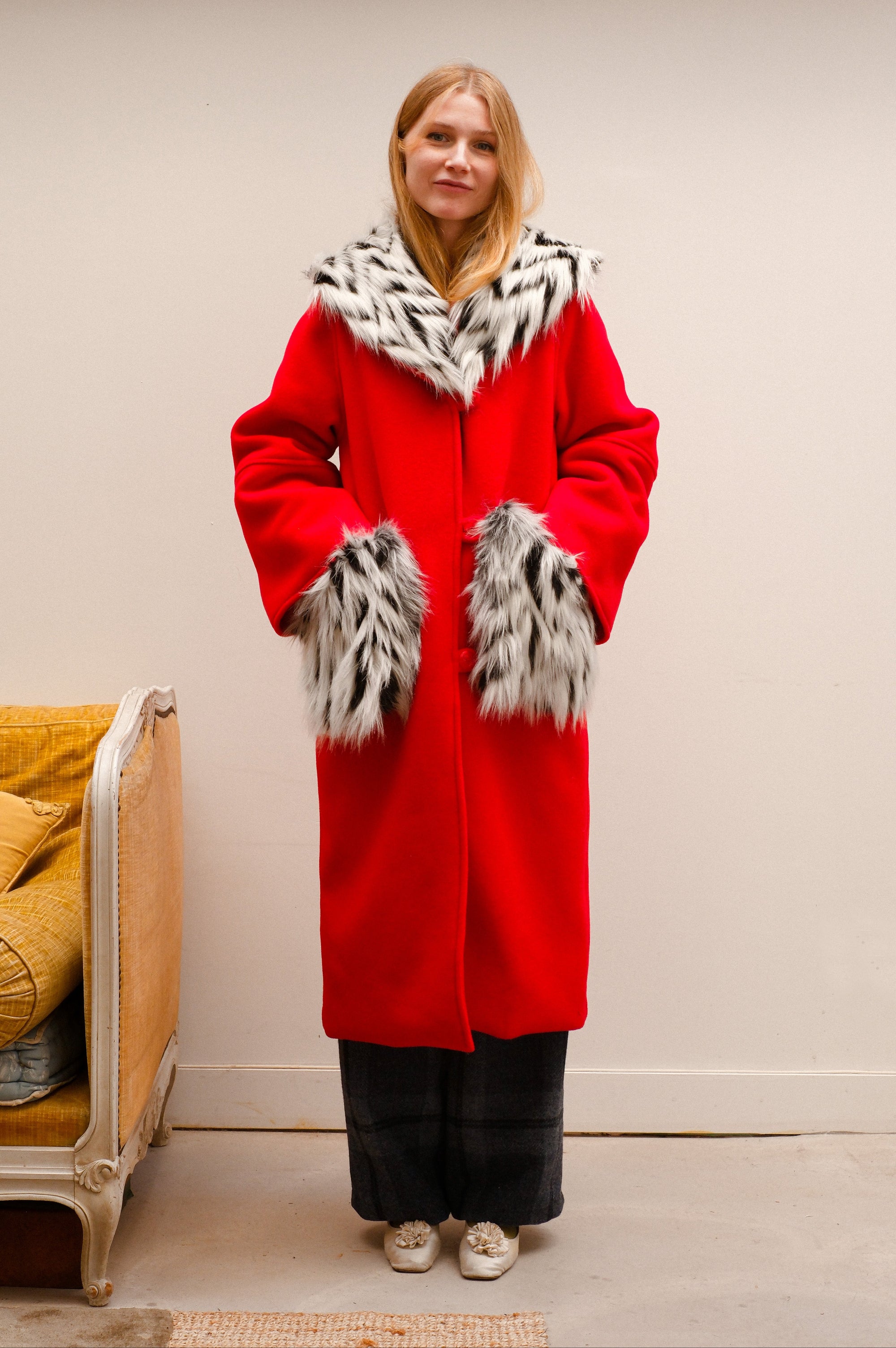 Mystery! Coat, rouge