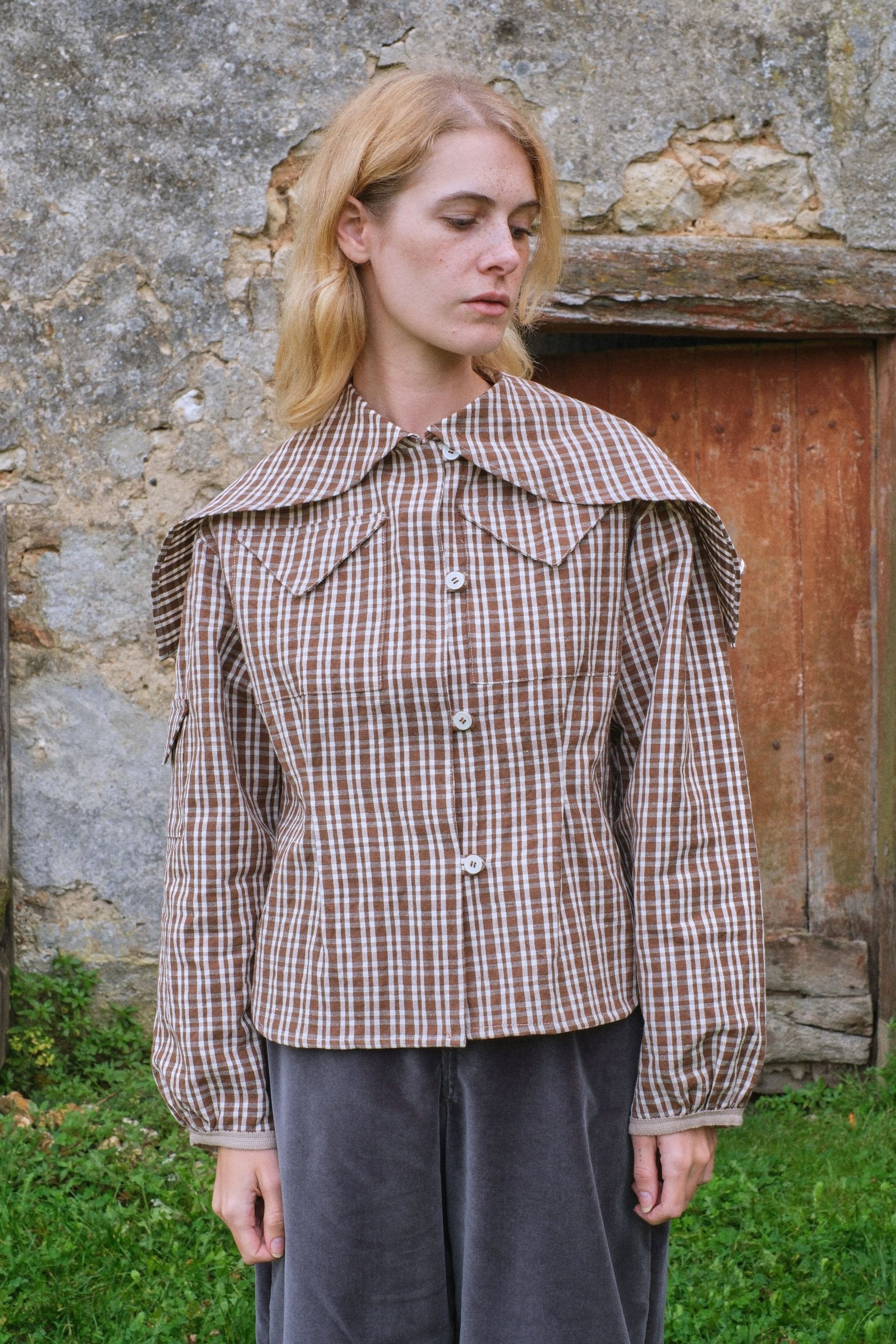 Homespun Jacket, carreaux - Bourgine