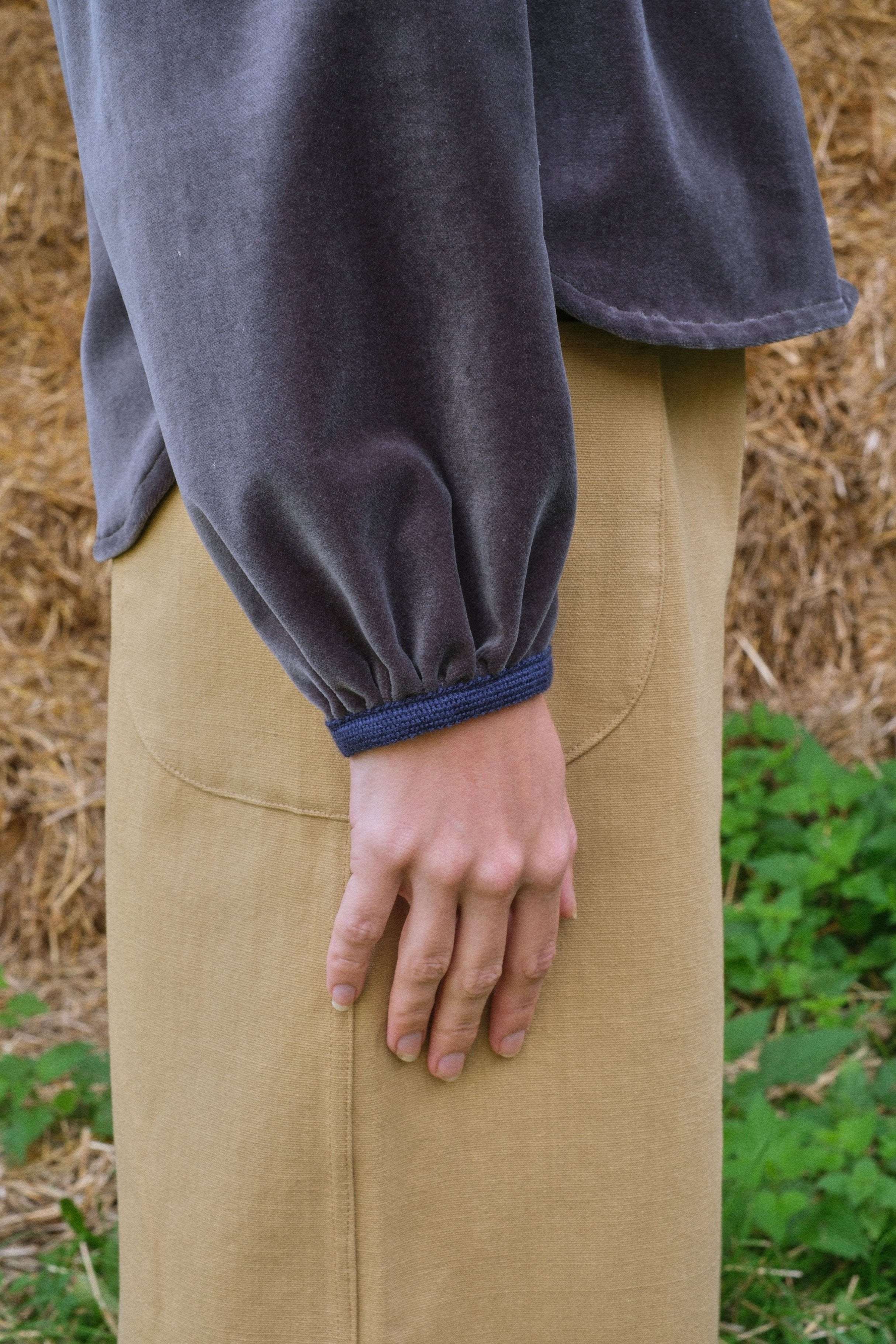 Homespun Jacket, velvet - Bourgine