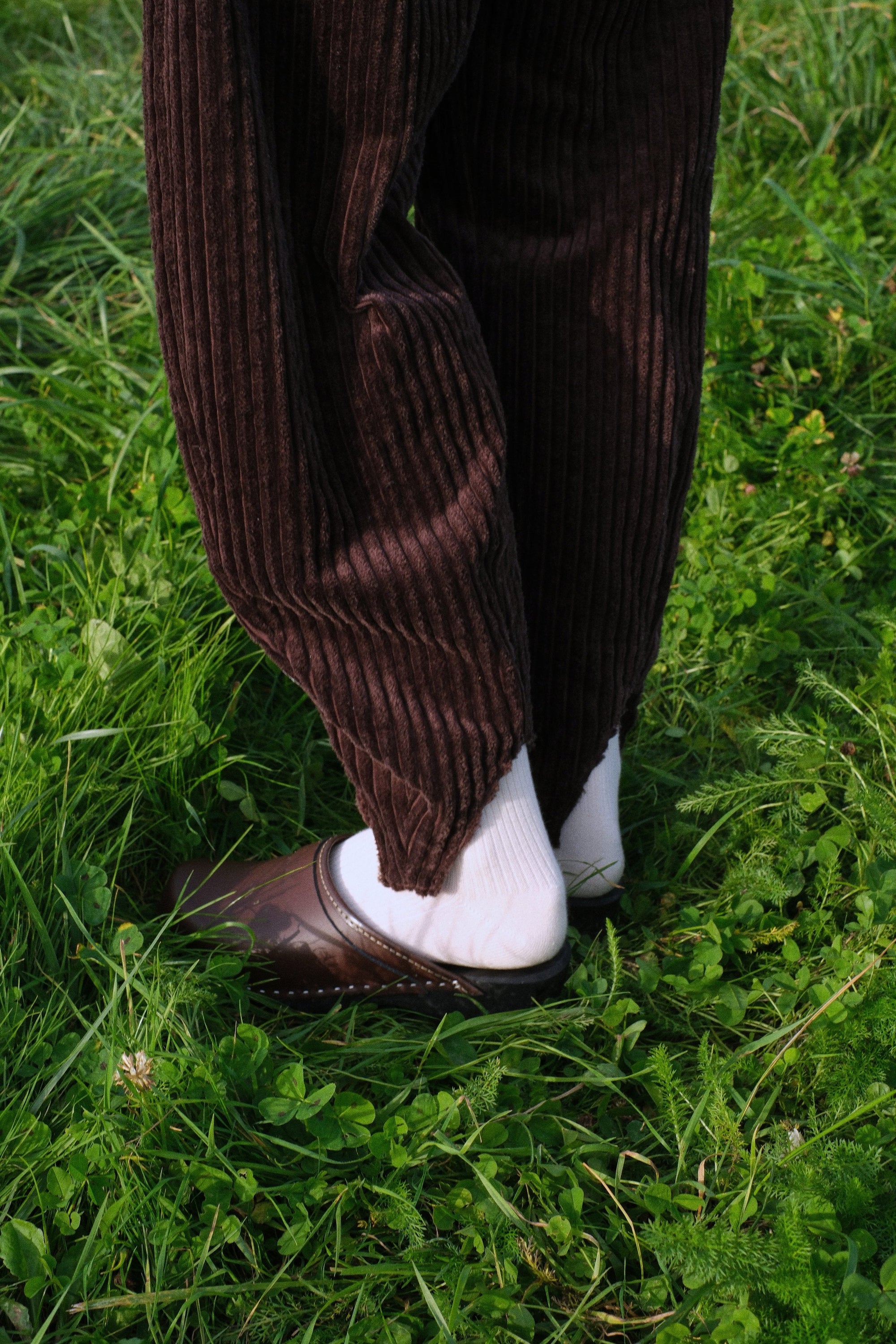 Pantalon Buggy, large côte - Bourgine