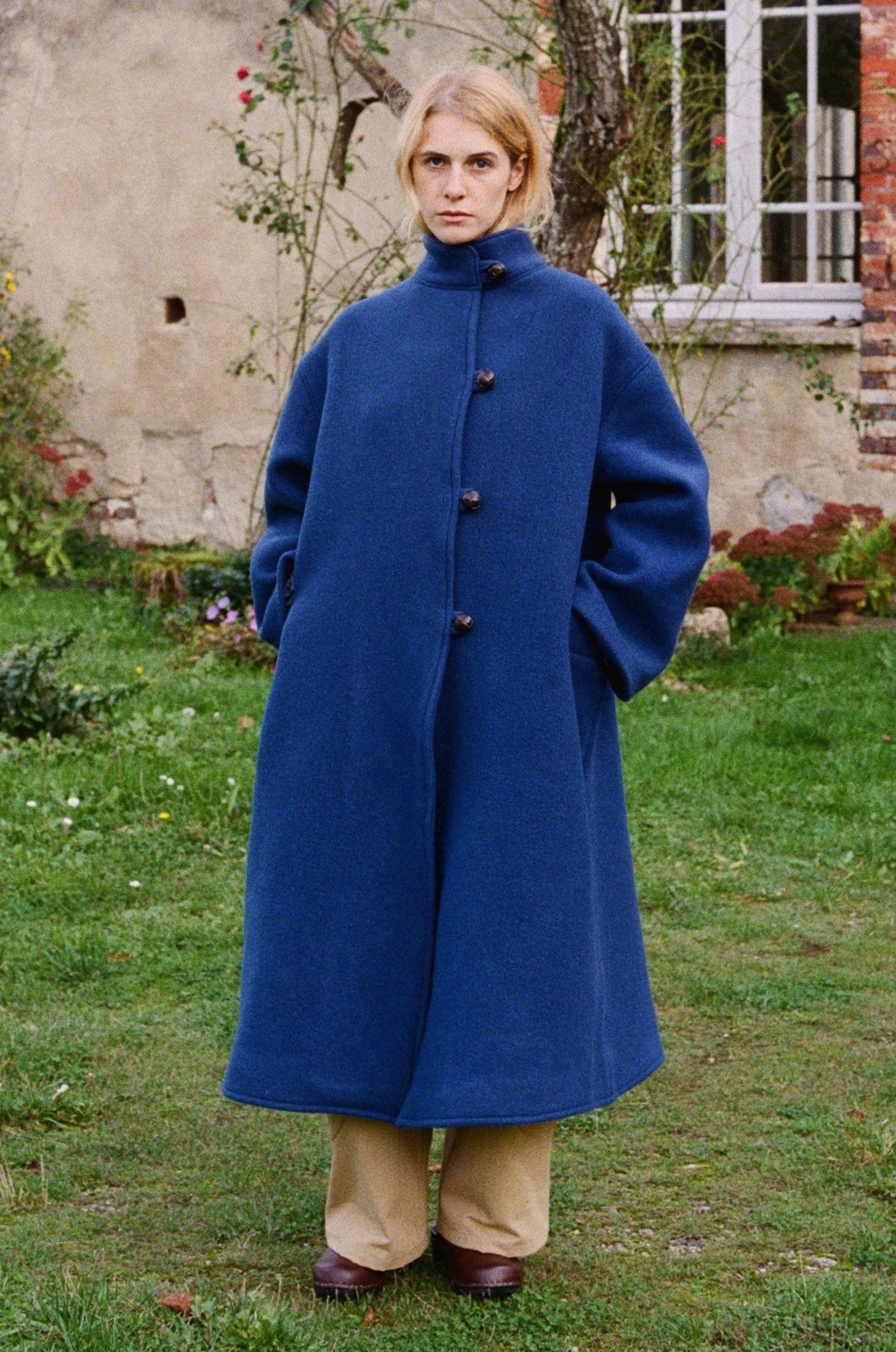 Penn Overcoat, blue - Bourgine