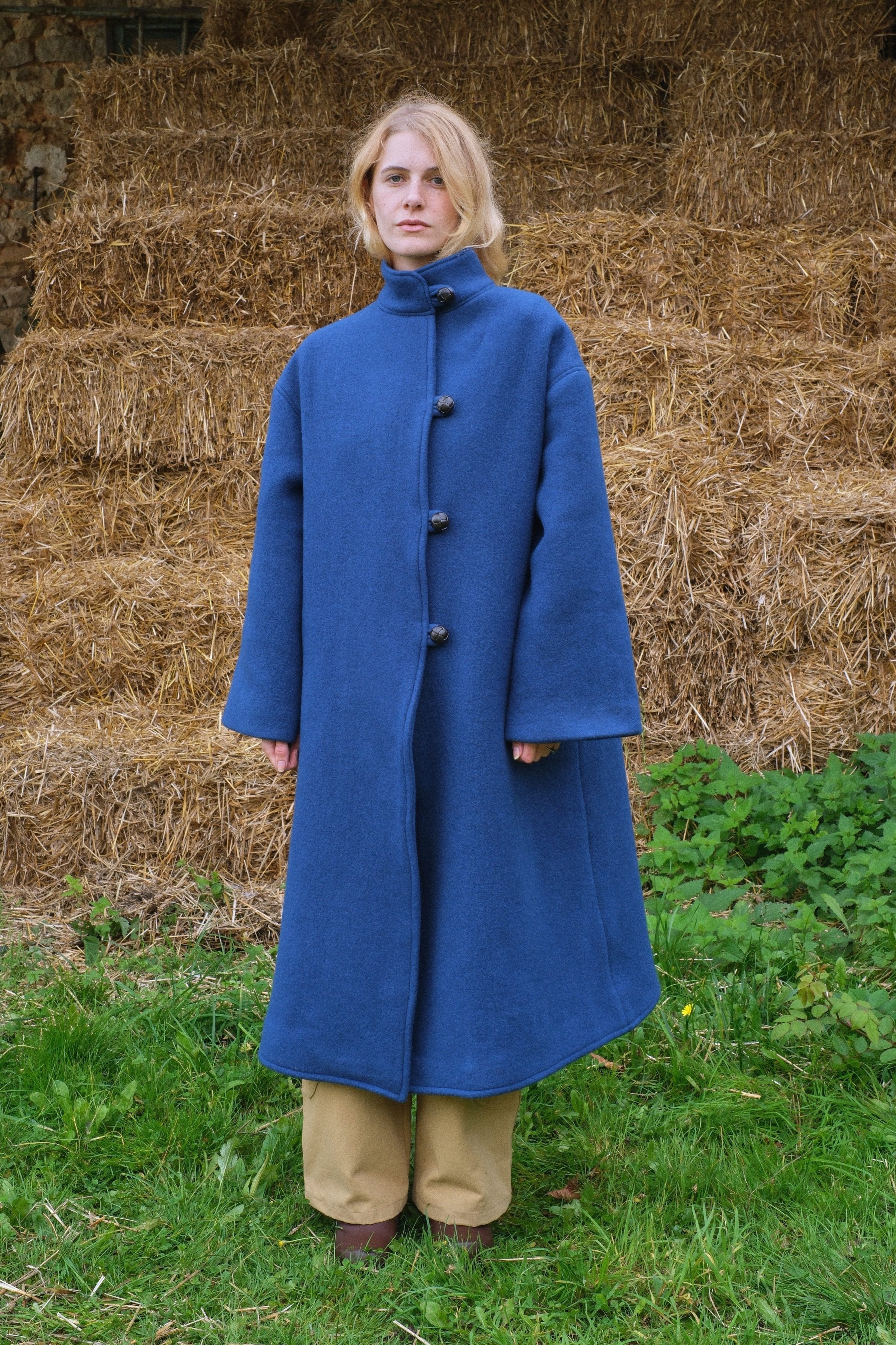 Penn Overcoat, blue - Bourgine