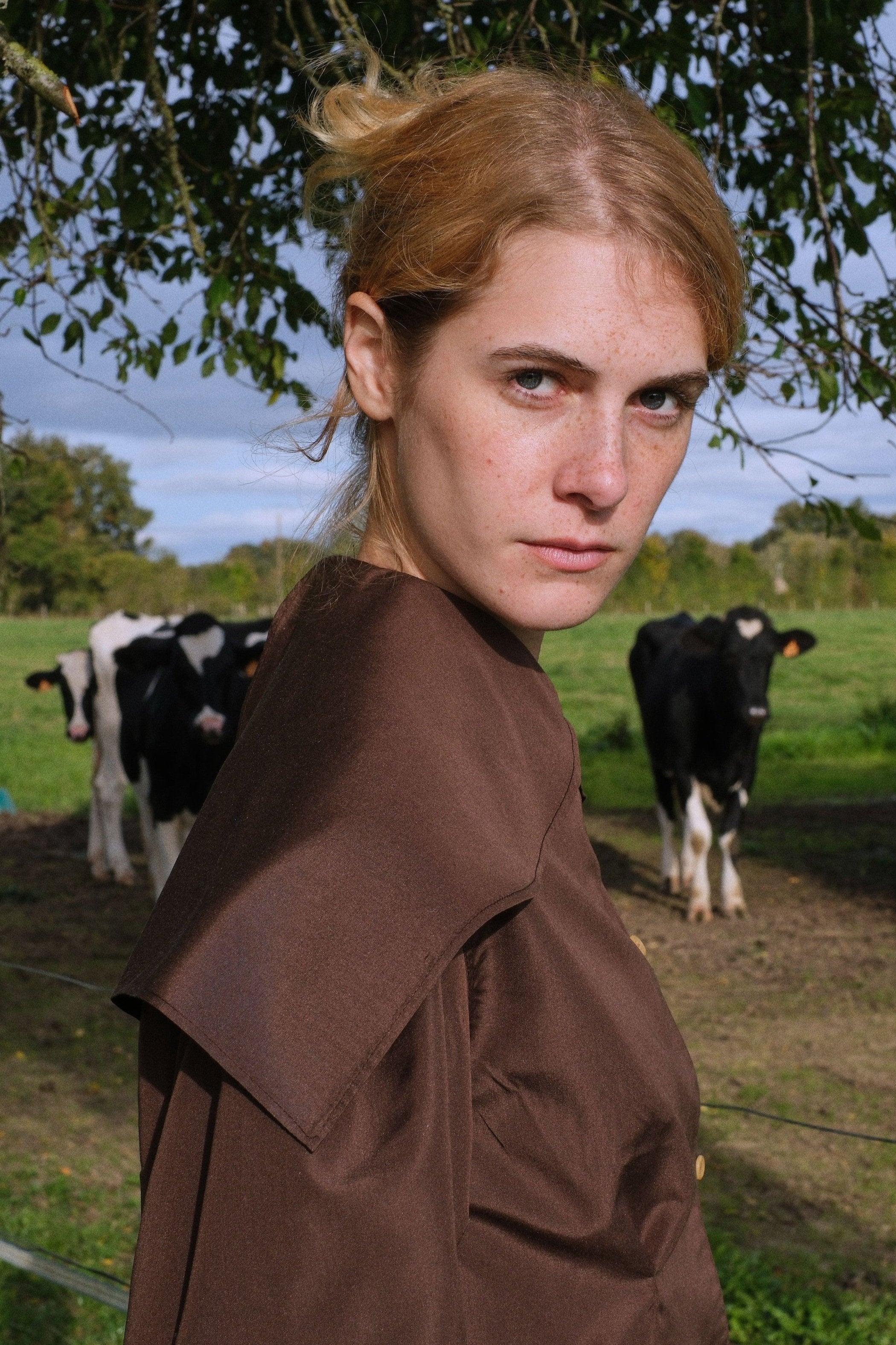 Sunday Blouse, brown - Bourgine