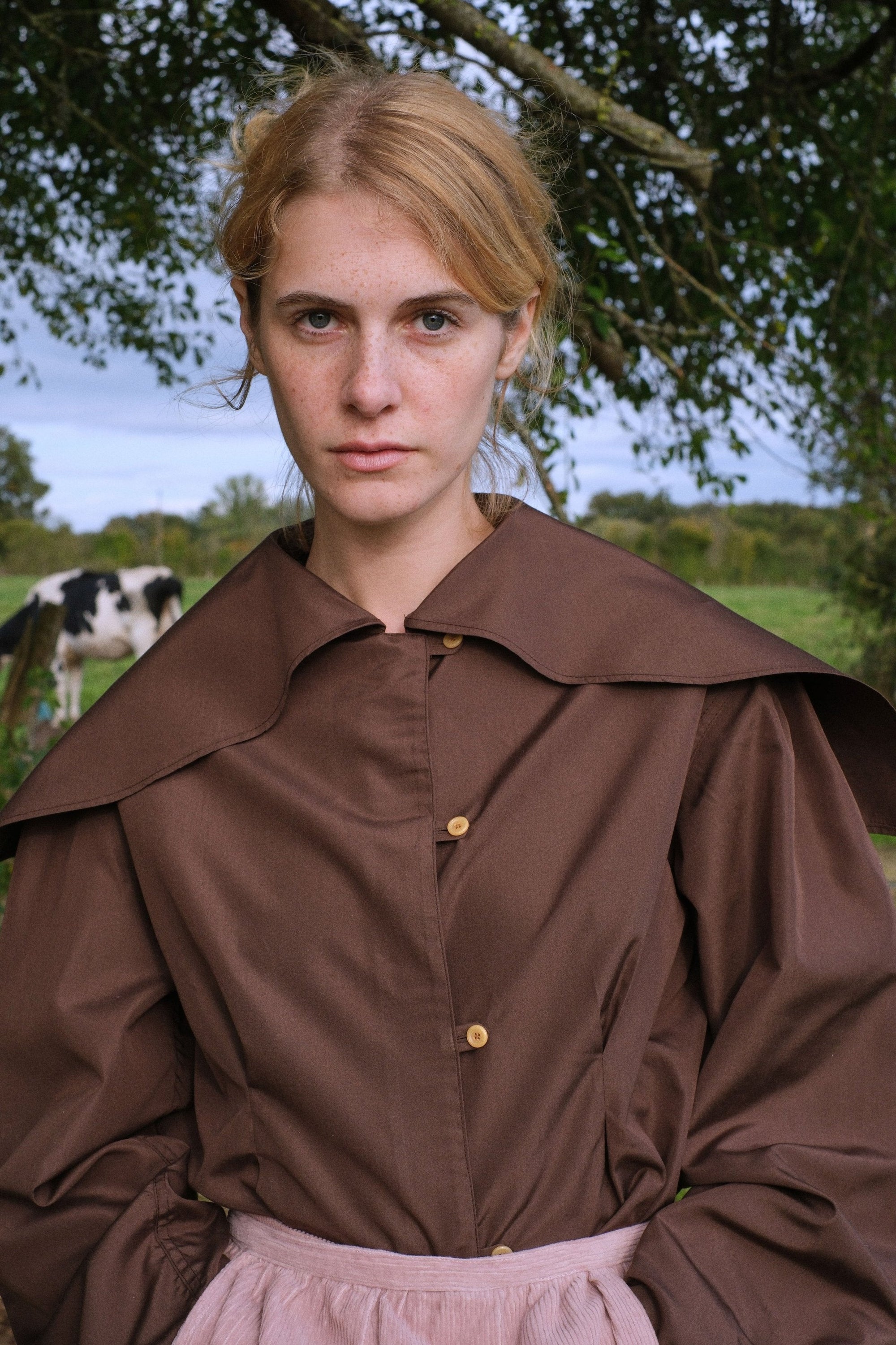 Sunday Blouse, brown - Bourgine