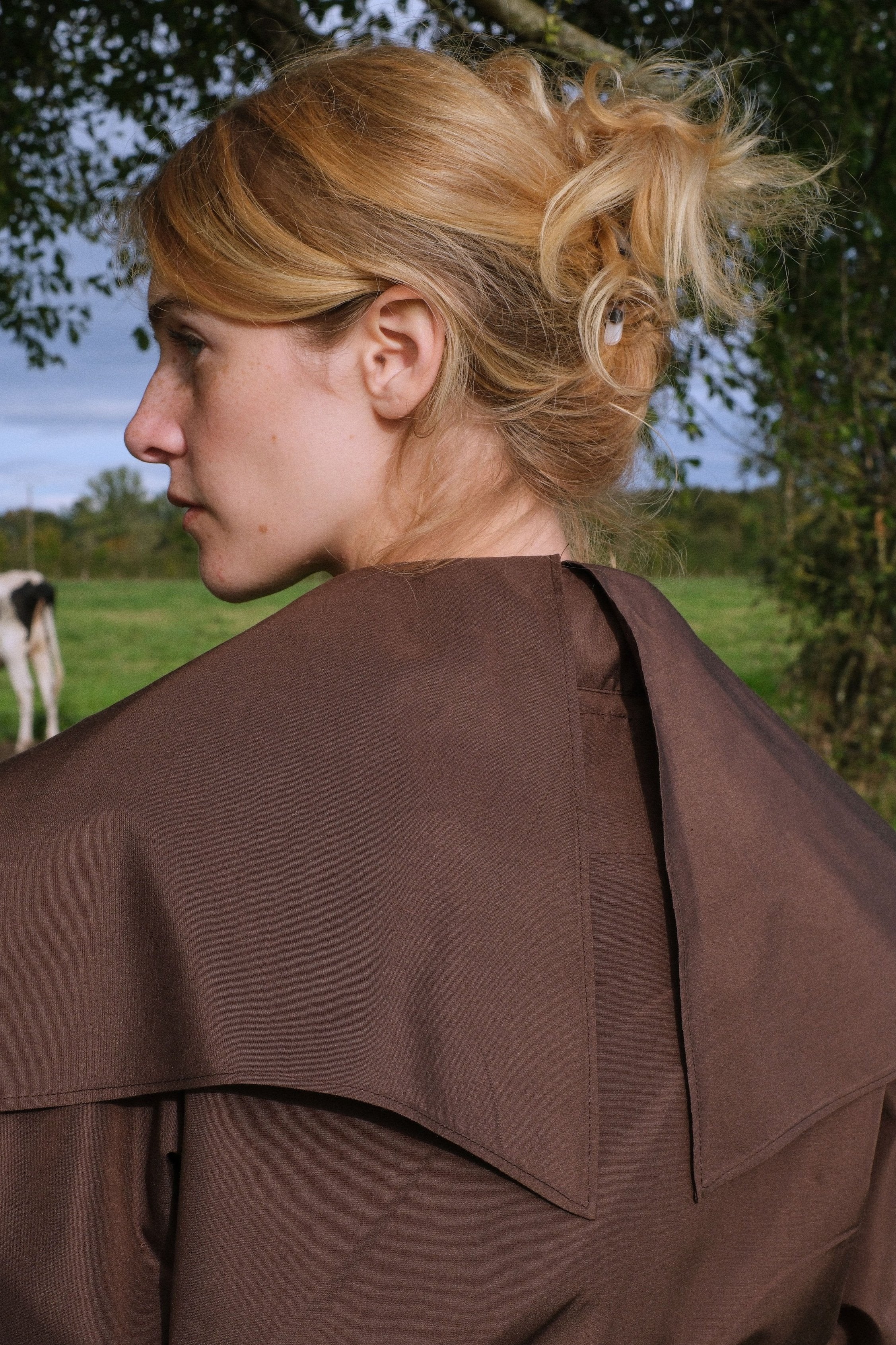 Sunday Blouse, brown - Bourgine