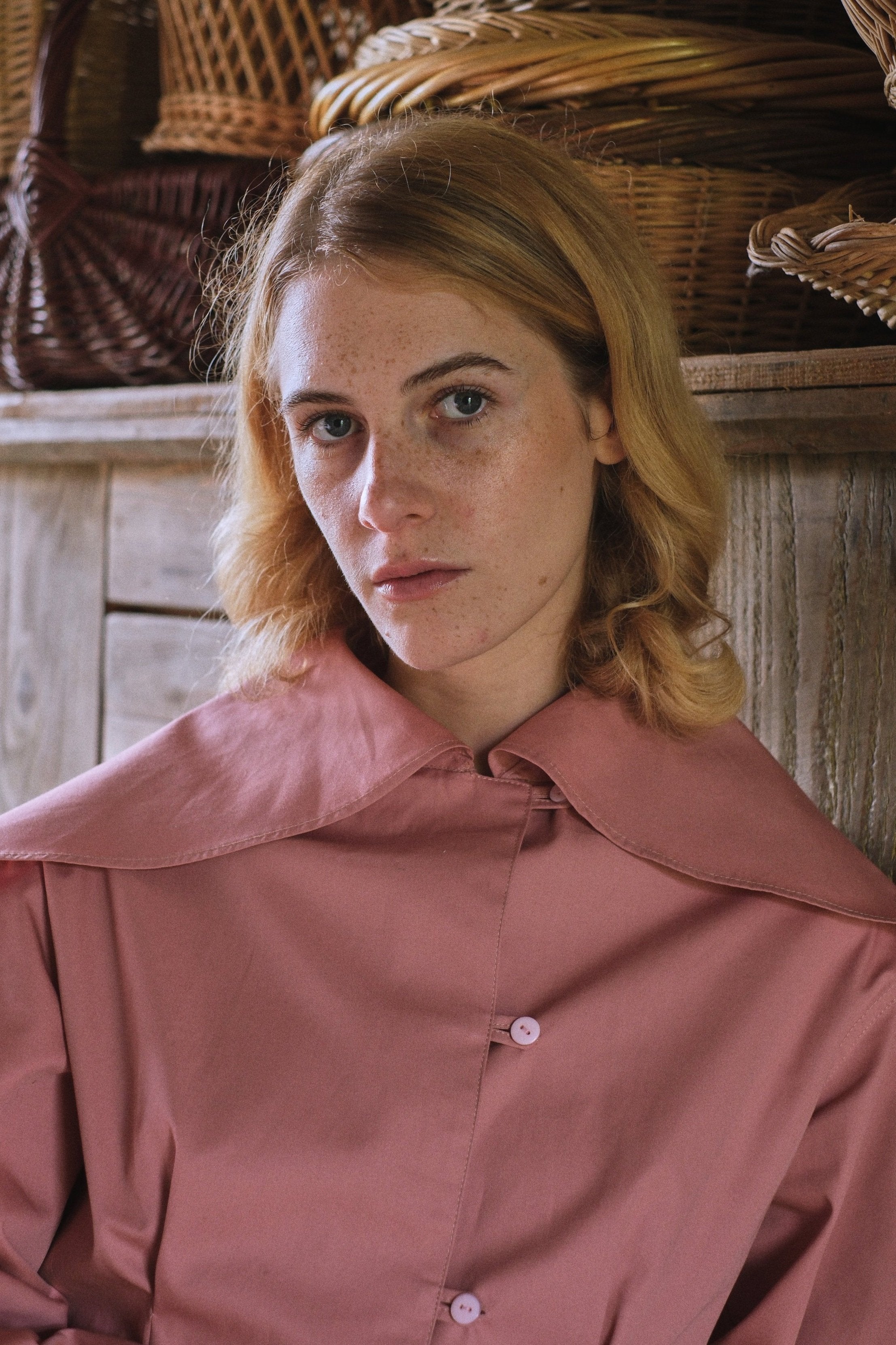 Sunday Blouse, rose - Bourgine