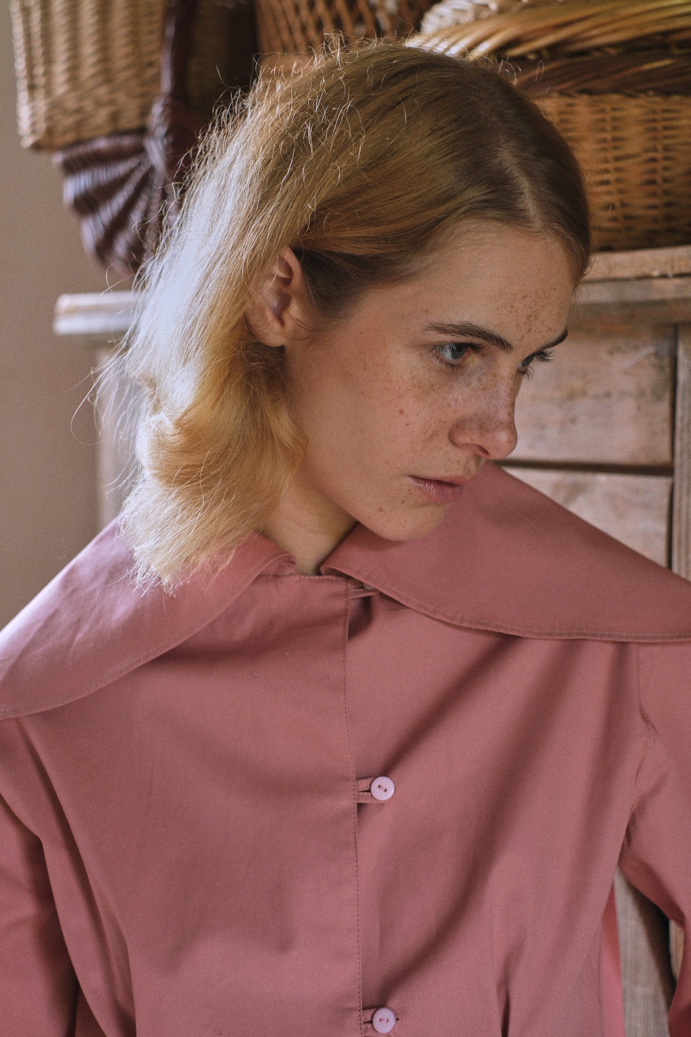 Sunday Blouse, rose - Bourgine