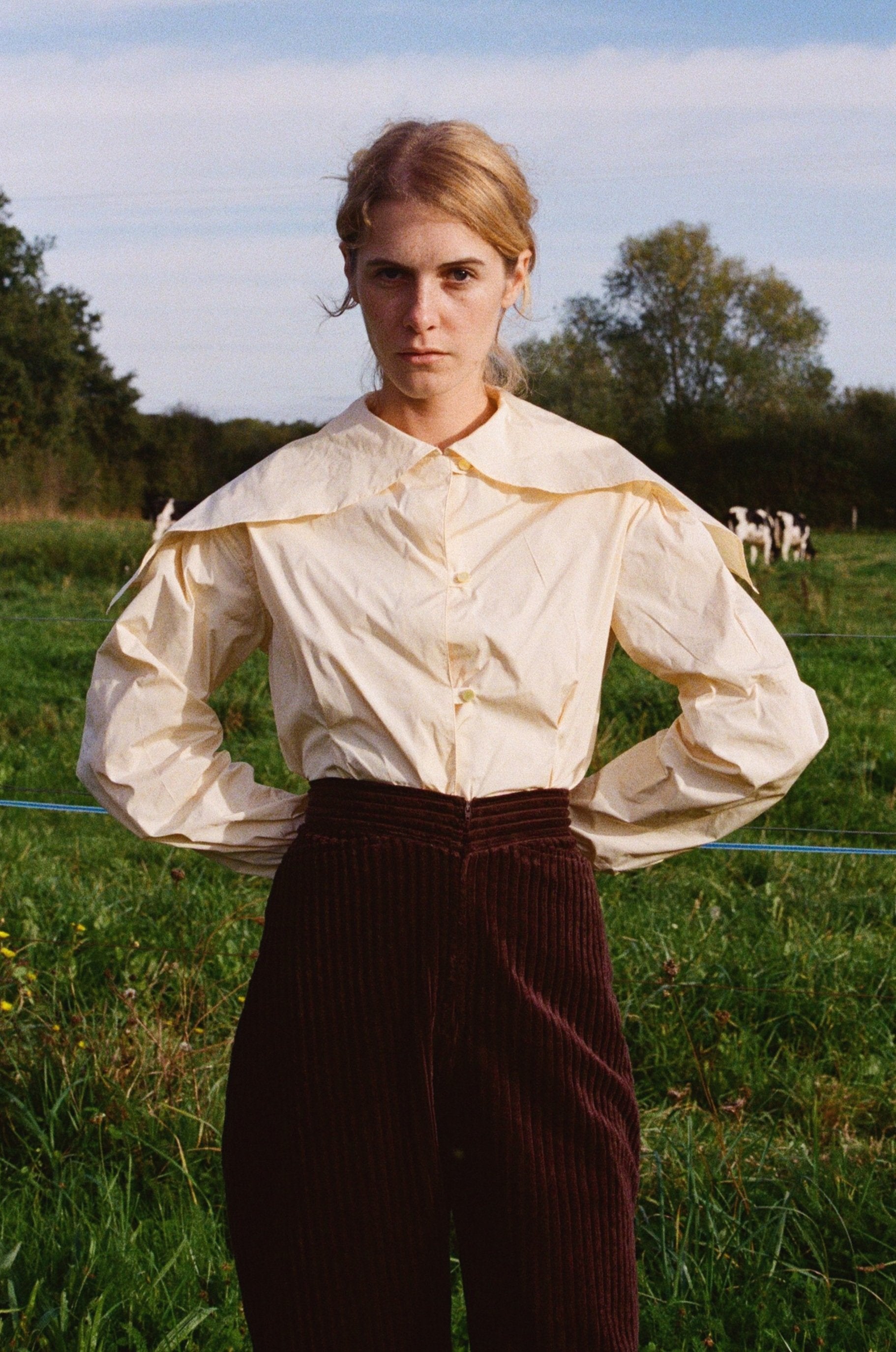 Sunday Blouse, silk taffeta - Bourgine