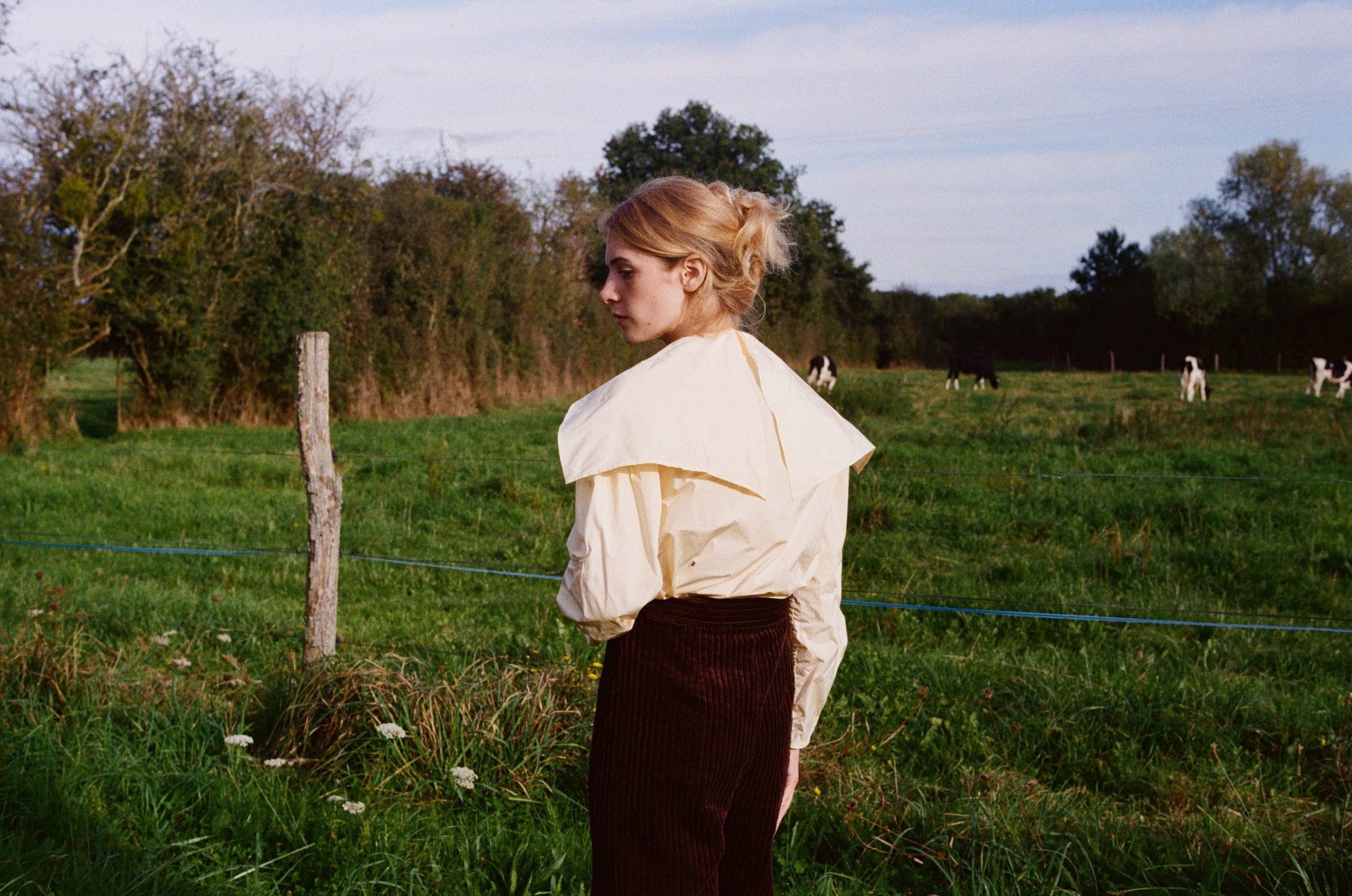 Sunday Blouse, silk taffeta - Bourgine