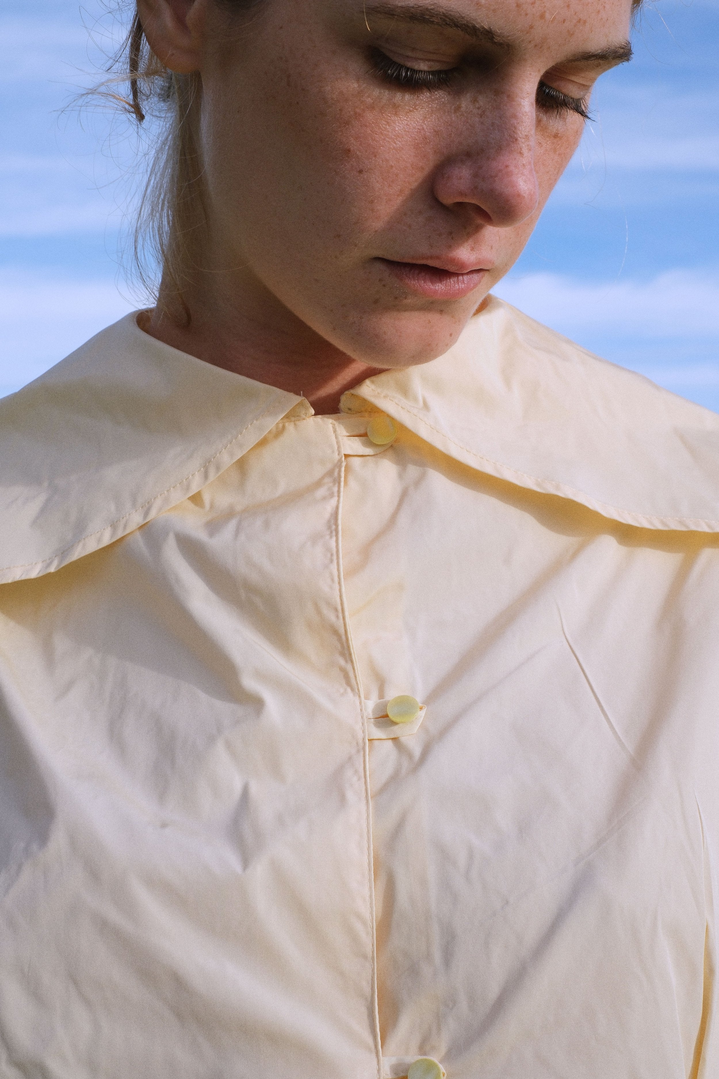 Sunday Blouse, silk taffeta - Bourgine