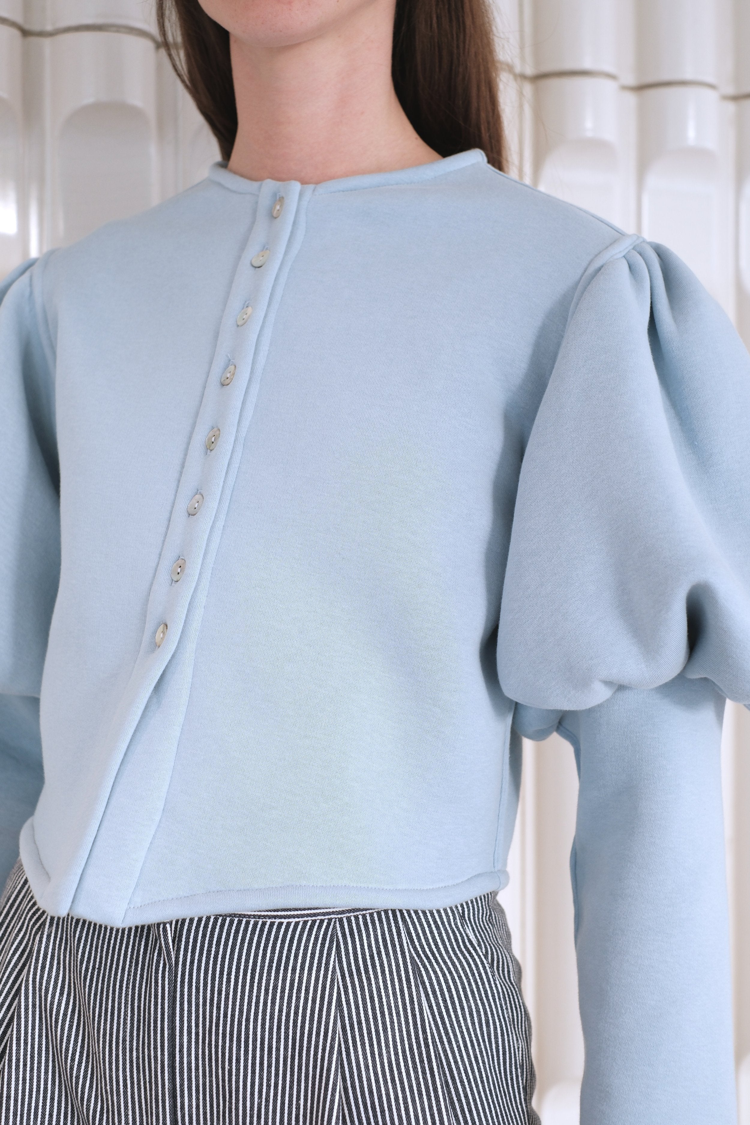 Théâtricule cardigan, skyblue - Bourgine